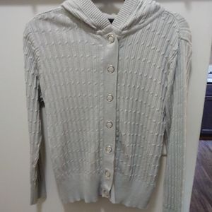 Torrid Cable Snap Button Up Hooded Cardigan Sweater